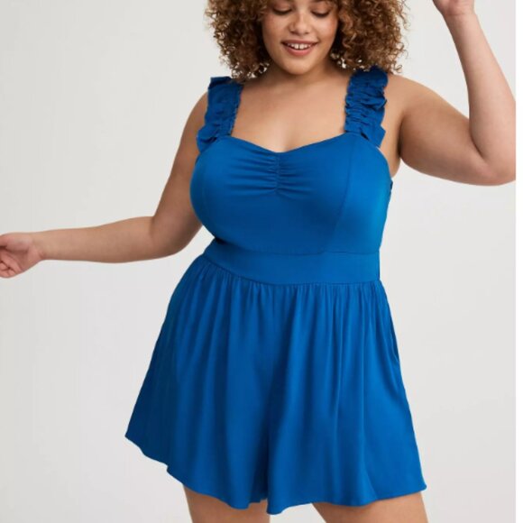 Torrid Ruffled Straps Layered Romper - Picture 4 of 5